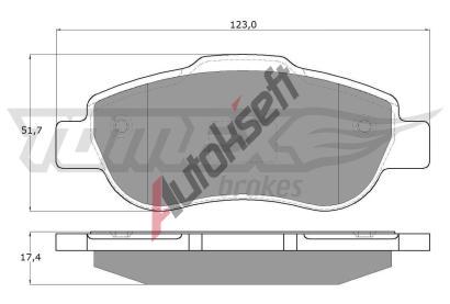TOMEX Brakes Sada brzdovch destiek TMX TX 14-43, TX 14-43