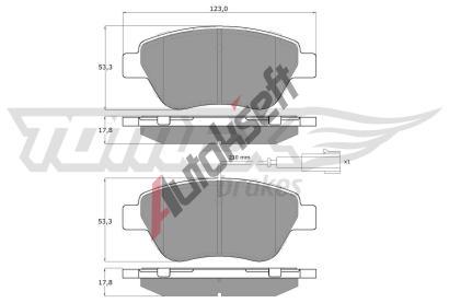 TOMEX Brakes Sada brzdovch destiek TMX TX 14-44, TX 14-44