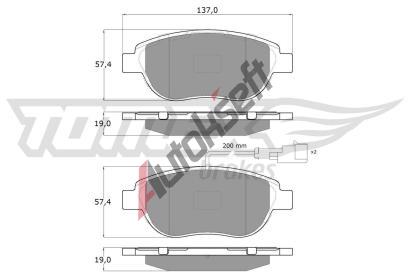 TOMEX Brakes Sada brzdovch destiek TMX TX 14-45, TX 14-45