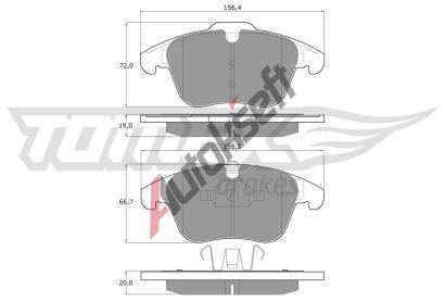 TOMEX Brakes Sada brzdovch destiek TMX TX 14-47, TX 14-47