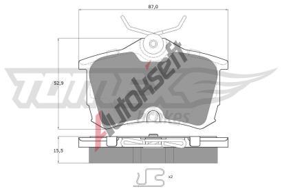 TOMEX Brakes Sada brzdovch destiek TMX TX 14-51, TX 14-51