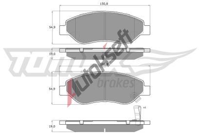 TOMEX Brakes Sada brzdovch destiek TMX TX 14-61, TX 14-61