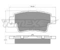 TOMEX Brakes Sada brzdovch destiek ‐ TMX TX 14-62