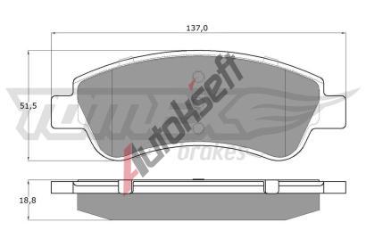 TOMEX Brakes Sada brzdovch destiek TMX TX 14-64, TX 14-64