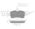 TOMEX Brakes Sada brzdovch destiek ‐ TMX TX 14-67