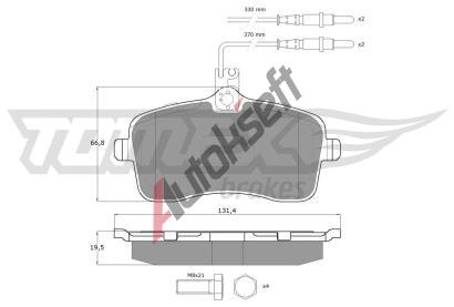 TOMEX Brakes Sada brzdovch destiek TMX TX 14-67, TX 14-67