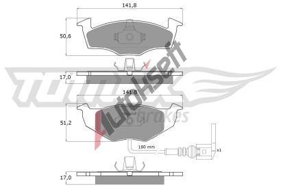 TOMEX Brakes Sada brzdovch destiek TMX TX 14-78, TX 14-78