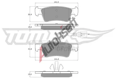 TOMEX Brakes Sada brzdov�ch desti�ek TMX TX 14-80, TX 14-80
