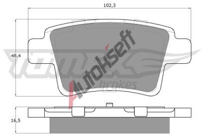 TOMEX Brakes Sada brzdových destiček TMX TX 14-82, TX 14-82 TOMEX Brakes Sada brzdových destiček TMX TX 14-82, TX 14-82