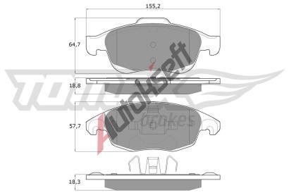 TOMEX Brakes Sada brzdovch destiek TMX TX 14-84, TX 14-84
