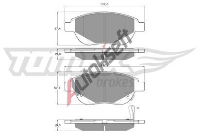 TOMEX Brakes Sada brzdovch destiek TMX TX 14-86, TX 14-86