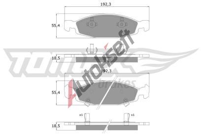TOMEX Brakes Sada brzdovch destiek TMX TX 14-89, TX 14-89