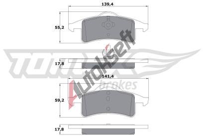 TOMEX Brakes Sada brzdovch destiek TMX TX 14-90, TX 14-90