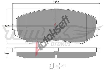 TOMEX Brakes Sada brzdovch destiek TMX TX 14-92, TX 14-92