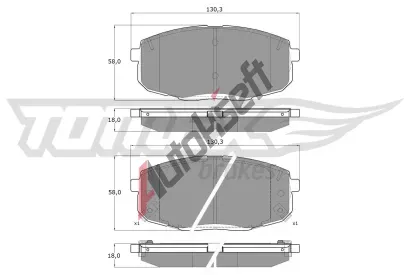 TOMEX Brakes Sada brzdovch destiek TMX TX 14-991, TX 14-991