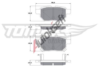 TOMEX Brakes Sada brzdovch destiek TMX TX 15-01, TX 15-01