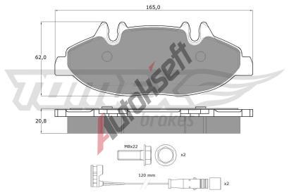TOMEX Brakes Sada brzdovch destiek TMX TX 15-02, TX 15-02