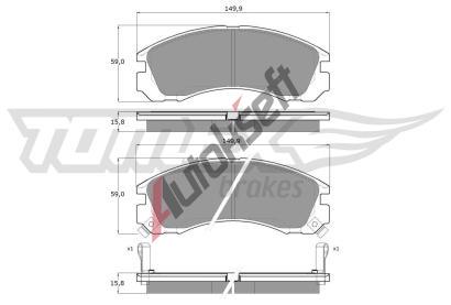 TOMEX Brakes Sada brzdovch destiek TMX TX 15-03, TX 15-03