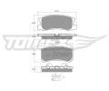 TOMEX Brakes Sada brzdovch destiek ‐ TMX TX 15-04