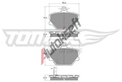 TOMEX Brakes Sada brzdovch destiek TMX TX 15-07, TX 15-07