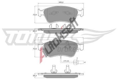 TOMEX Brakes Sada brzdovch destiek TMX TX 15-10, TX 15-10