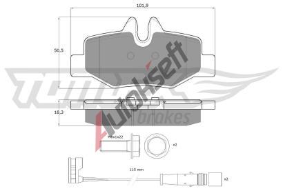 TOMEX Brakes Sada brzdovch destiek TMX TX 15-13, TX 15-13