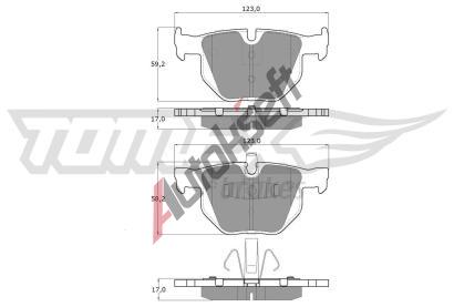 TOMEX Brakes Sada brzdovch destiek TMX TX 15-14, TX 15-14