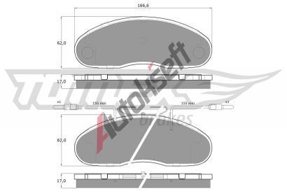 TOMEX Brakes Sada brzdovch destiek TMX TX 15-18, TX 15-18