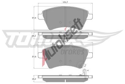 TOMEX Brakes Sada brzdovch destiek TMX TX 15-19, TX 15-19