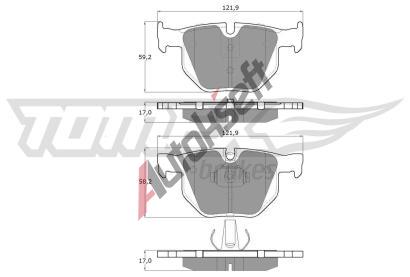 TOMEX Brakes Sada brzdovch destiek TMX TX 15-24, TX 15-24