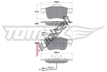 TOMEX Brakes Sada brzdovch destiek TMX TX 15-25, TX 15-25