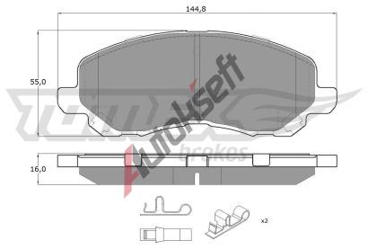 TOMEX Brakes Sada brzdovch destiek TMX TX 15-27, TX 15-27