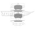 TOMEX Brakes Sada brzdovch destiek ‐ TMX TX 15-30