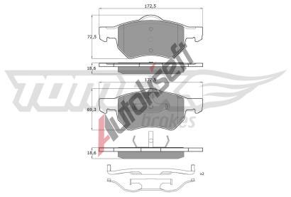 TOMEX Brakes Sada brzdovch destiek TMX TX 15-30, TX 15-30