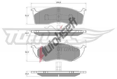 TOMEX Brakes Sada brzdovch destiek TMX TX 15-34, TX 15-34