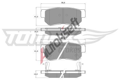TOMEX Brakes Sada brzdovch destiek TMX TX 15-35, TX 15-35
