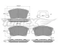 Sada brzdovch destiek TOMEX Brakes ‐ TMX TX 15-42