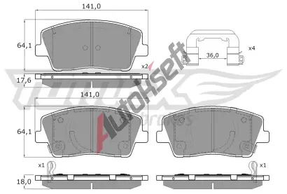 TOMEX Brakes Sada brzdovch destiek TMX TX 15-42, TX 15-42