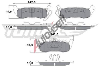 TOMEX Brakes Sada brzdovch destiek TMX TX 15-48, TX 15-48