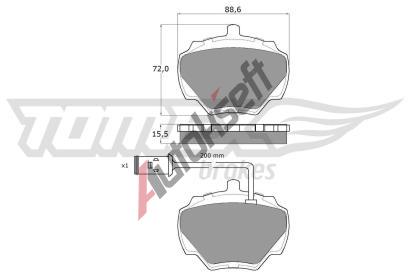 TOMEX Brakes Sada brzdovch destiek TMX TX 15-50, TX 15-50