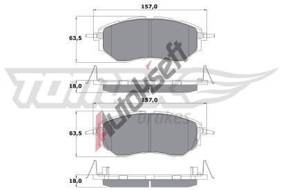 TOMEX Brakes Sada brzdovch destiek TMX TX 15-54, TX 15-54