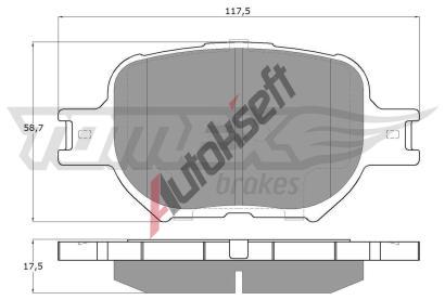 TOMEX Brakes Sada brzdovch destiek TMX TX 15-62, TX 15-62