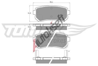 TOMEX Brakes Sada brzdovch destiek TMX TX 15-66, TX 15-66