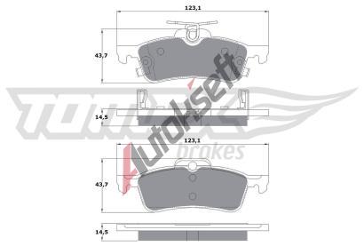 TOMEX Brakes Sada brzdových destiček TMX TX 15-79, TX 15-79 TOMEX Brakes Sada brzdových destiček TMX TX 15-79, TX 15-79