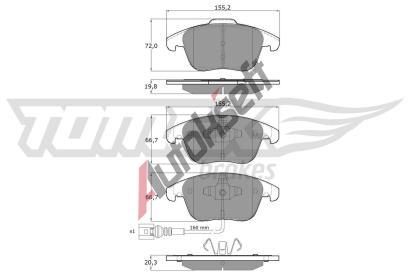 TOMEX Brakes Sada brzdovch destiek TMX TX 15-82, TX 15-82