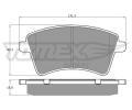 TOMEX Brakes Sada brzdovch destiek ‐ TMX TX 15-84