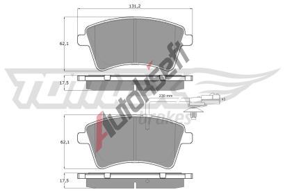 TOMEX Brakes Sada brzdovch destiek TMX TX 15-841, TX 15-841