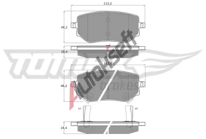TOMEX Brakes Sada brzdovch destiek TMX TX 15-87, TX 15-87