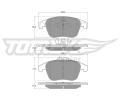 Sada brzdovch destiek TOMEX Brakes ‐ TMX TX 15-93
