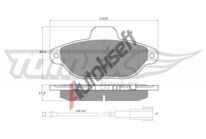 TOMEX Brakes Sada brzdovch destiek TMX TX 15-96, TX 15-96
